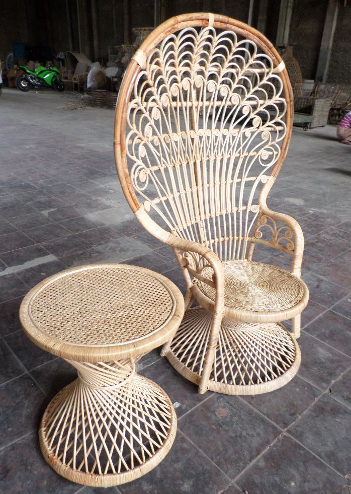 Mona Peacock Rattan Chair